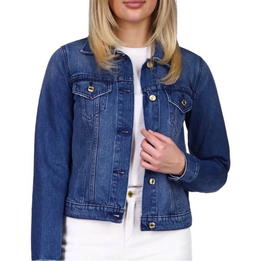 MICHAEL Michael Kors Button Front Denim Jean Jacket Size Small